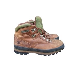 Timberland Euro Hiker Brown Leather Ankle Boot Trail Walk Outdoor Shoe Men 9